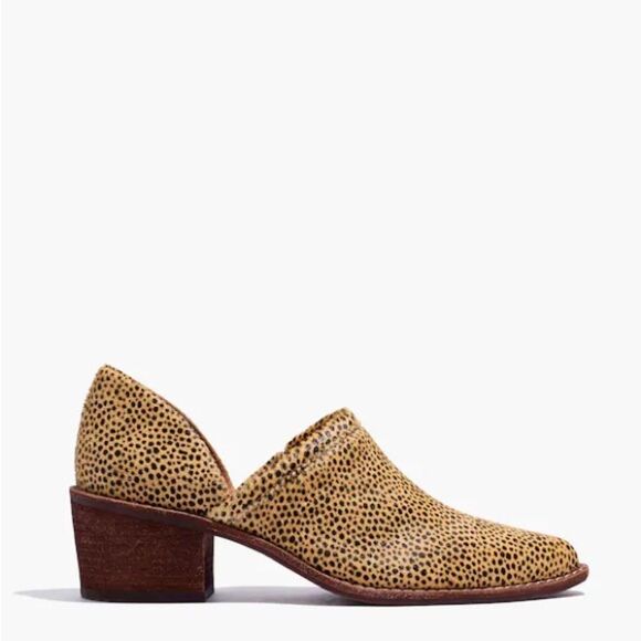 Madewell "The Brady Lowcut Bootie" Spotted Calf Hair size 10 - Picture 2 of 10